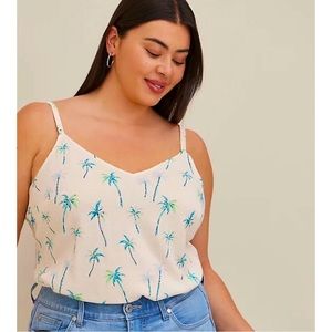 Torrid Rayon Palm Tree Flowey Cami